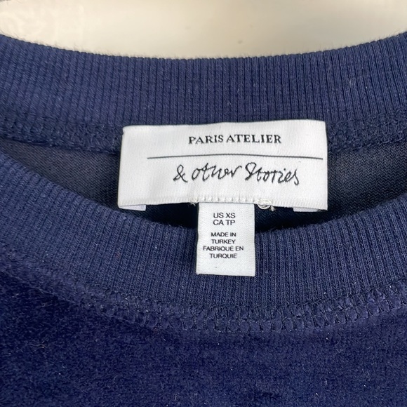 & Other Stories - Paris Velour Sweatshirt - Picture 2 of 4